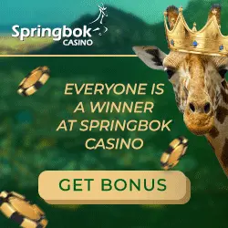 Get R300 Free Bonus Money at Springbok Casino